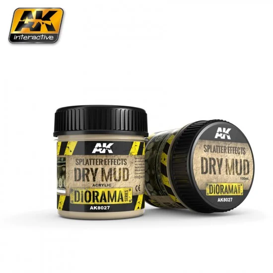 AK Interactive AK-8027 Diorama Series Acrylic Dry Mud Splatter Effects (100ml)