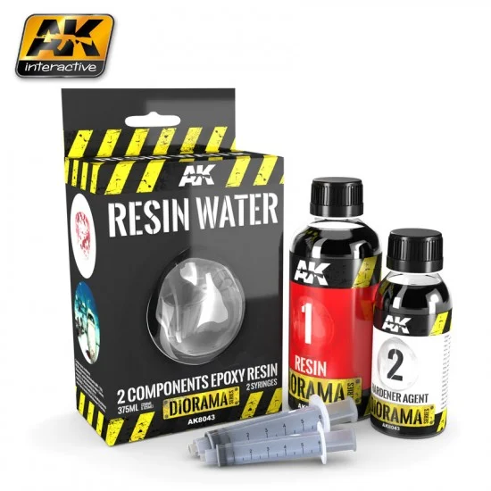 AK Interactive AK-8043 Diorama Series Resin Water 2-Components Epoxy Resin (375ml)