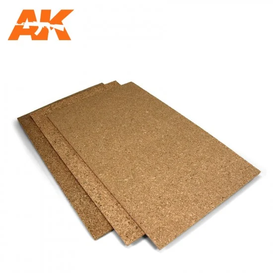 AK Interactive AK-8047 Cork Sheets - Fine Grained #200 x 300 x 2mm (2 Sheets)