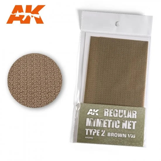 AK Interactive AK-8062 Regular Mimetic Camouflage Net Type #2 Brown