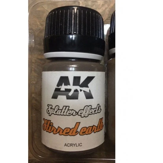 AK Interactive AK-8085 Acrylic Splatter Effects - Stirred Earth (35ml)
