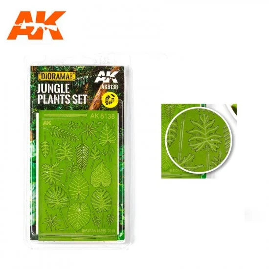 AK Interactive AK-8138 Realistic Leaves - Jungle Plants Set (laser-cut)
