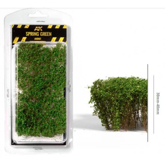 AK Interactive AK-8167 1/35 75mm 90mm Scale Spring Green Shrubberies (bush)