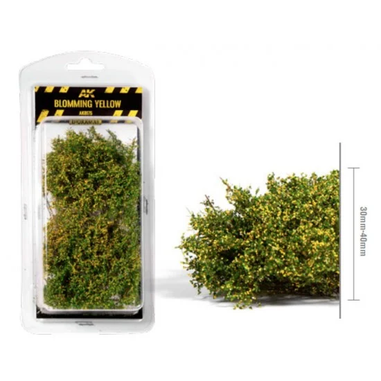 AK Interactive AK-8175 1/35 75mm 90mm Scale Blomming Yellow Shrubberies (bush)