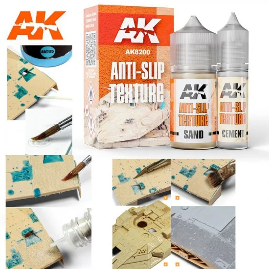 AK Interactive AK-8200 Anti-Slip Texture (30ml sand, 15ml cement)