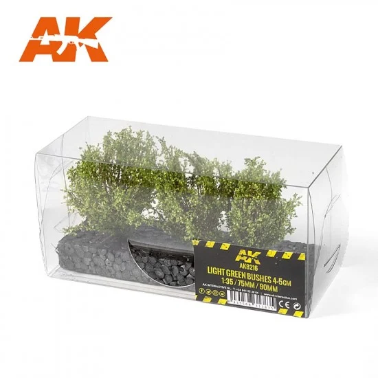 AK Interactive AK-8216 Light Green Bushes 40-60mm for 1/35 / 75mm / 1/20 Scale Scene