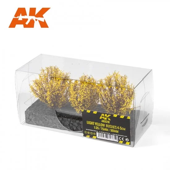 AK Interactive AK-8218 Light Yellow Bushes 40-60mm for 1/35 / 75mm / 1/20 Scale Scene