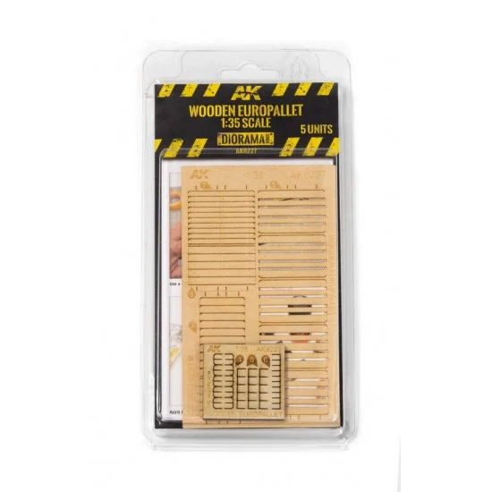 AK Interactive AK-8227 1/35 Laser Cut Wooden Europallet (5pcs)