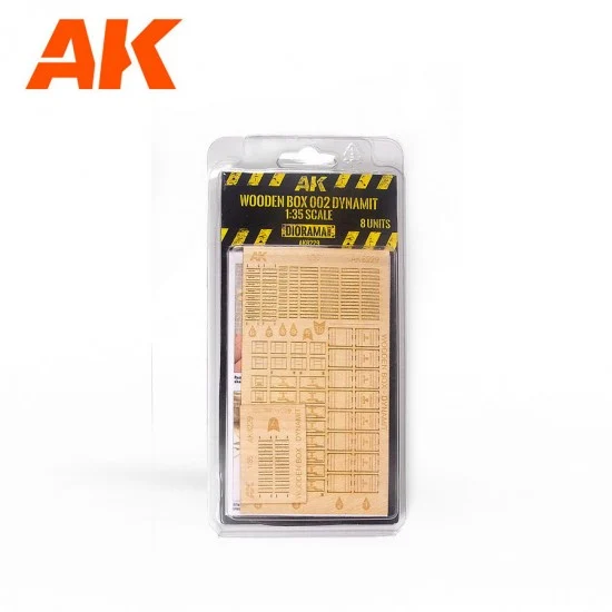 AK Interactive AK-8229 1/35 Wooden Box #002 for WWII German Military Dynamite