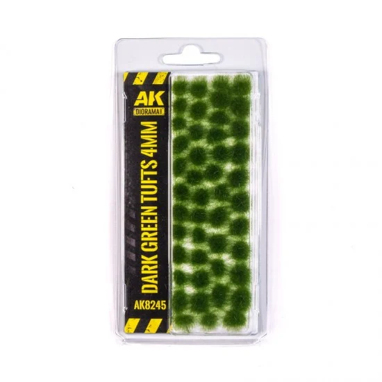 AK Interactive AK-8245 Dark Green Tufts 4mm
