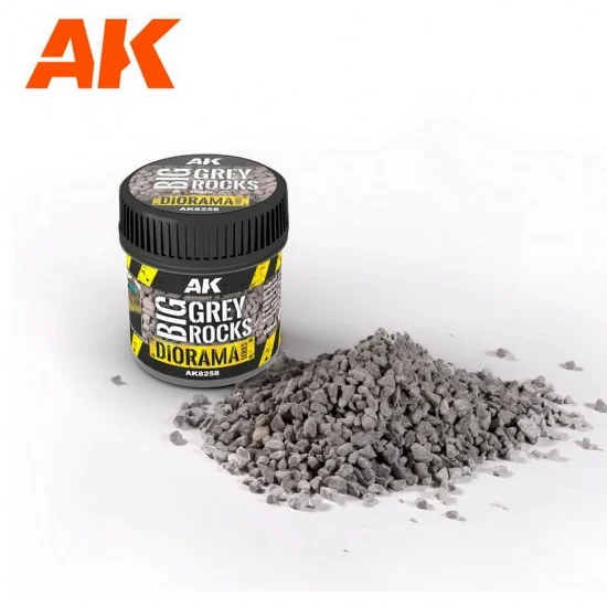 AK Interactive AK-8258 Big Grey Rocks for 1/35 Scene/Diorama (100ml)
