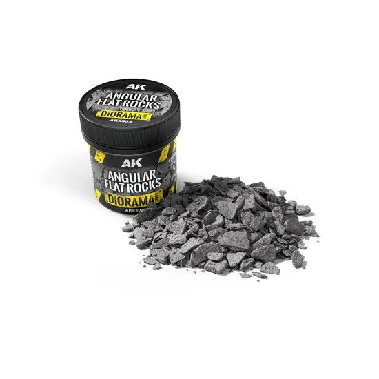 AK Interactive 8303 Angular Flat Rocks (100ml) - Scenics & Diorama