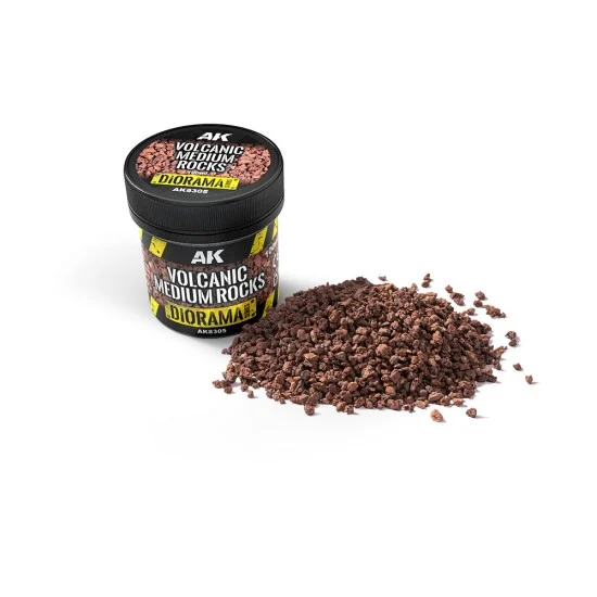 AK Interactive 8305 Volcanic Medium Rocks (100ml) - Scenics & Diorama