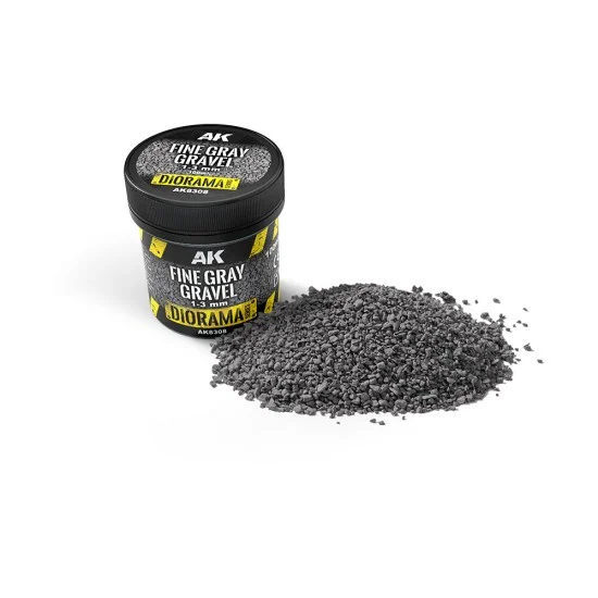 AK Interactive 8308 Fine Gray Gravel 1-3mm (100ml)
