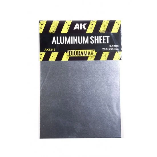 AK Interactive AK-8312 0.1mm Aluminium Sheet (200 x 250 mm)