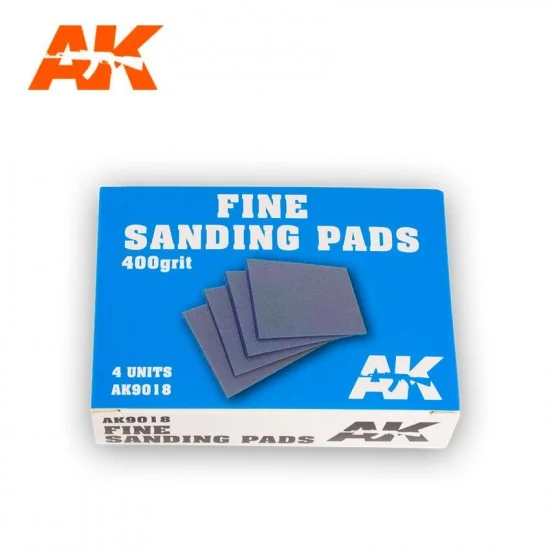 AK Interactive AK-9018 Fine Sanding Pads #400 Grit (4pcs)