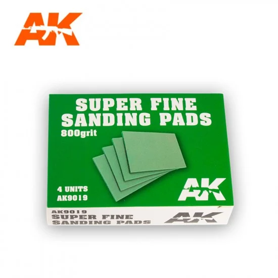 AK Interactive AK-9019 Super Fine Sanding Pads #800 Grit (4pcs)