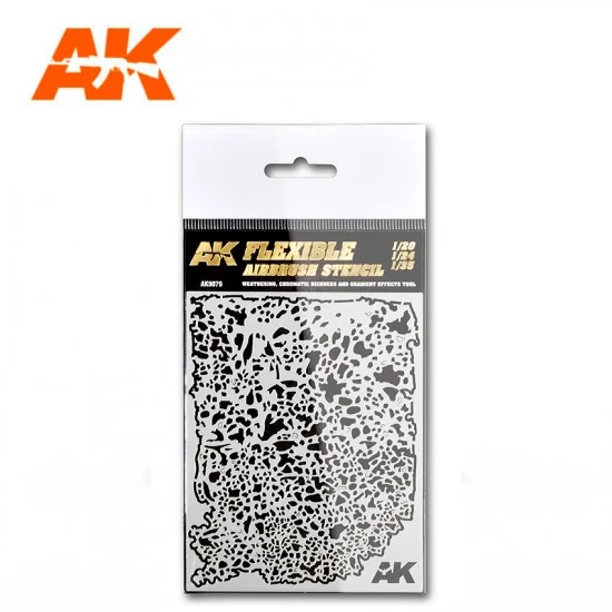 AK Interactive AK-9079 Flexible Airbrush Stencil for 1/20, 1/24, 1/35 Scale Models