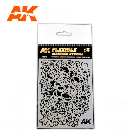 AK Interactive AK-9080 Flexible Airbrush Stencil for 1/48, 1/72 Scale Models