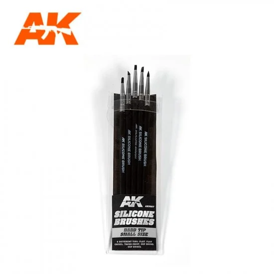 AK Interactive AK-9087 Silicone Brushes Hard Tip Small Size (5pcs)