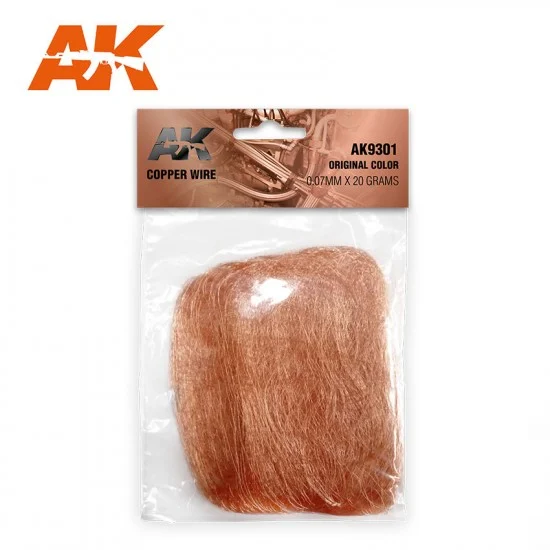 AK Interactive AK-9301 Copper Wire 0.07mm x 20 grams #Original Colour