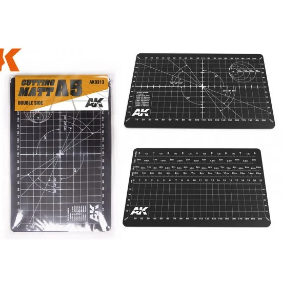 AK Interactive AK-9313 Double Side Cutting Mat (A5 size, recycled PVC)