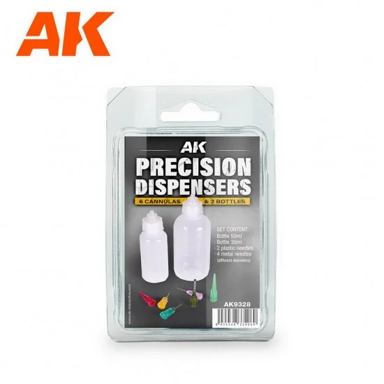 AK Interactive AK-9328 Precision Dispensers (6 cannulas & 2 bottles)