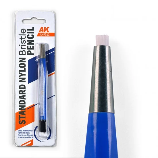 AK Interactive 9543 Nylon Bristle Pencil (abrasive scratch brush with nylon bristles) - Hobby Tools & Supplies