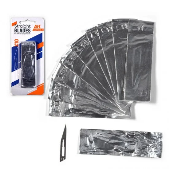 AK Interactive 9545-A Straight Blades #11 for AK-9545 (10pcs)
