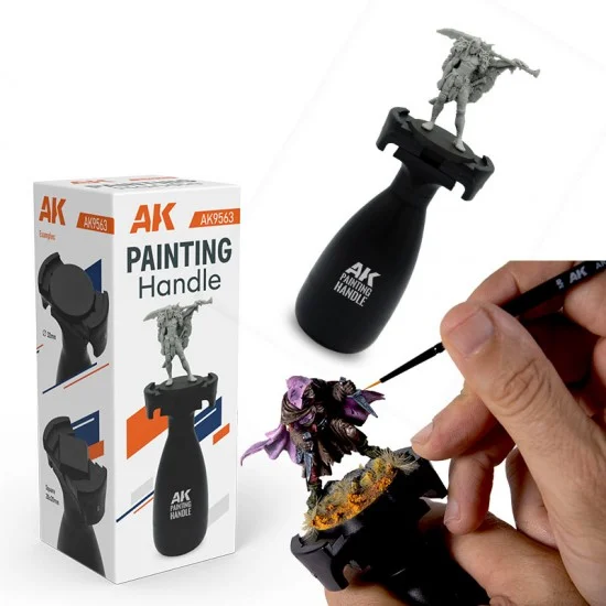 AK Interactive 9563 Handheld Support for Painting 20mm - 40 mm Base Miniatures