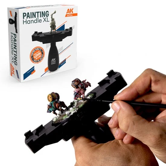 AK Interactive 9564 Handheld Support for Painting 40mm+ Base Miniatures - Hobby Tools & Supplies