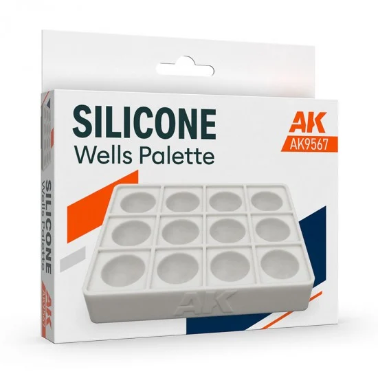 AK Interactive AK-9567 Silicone 12-well Palette