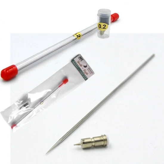 AK Interactive 9600-02 Needle and Nozzle 0.2 Top Line Replacement parts for Airbrush 0.3 Top Line (AK-9600)