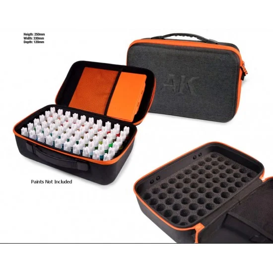 AK Interactive AK-9700 Special Transport Cloth Case for 60 Standard Paint Bottles (17/18 ml)