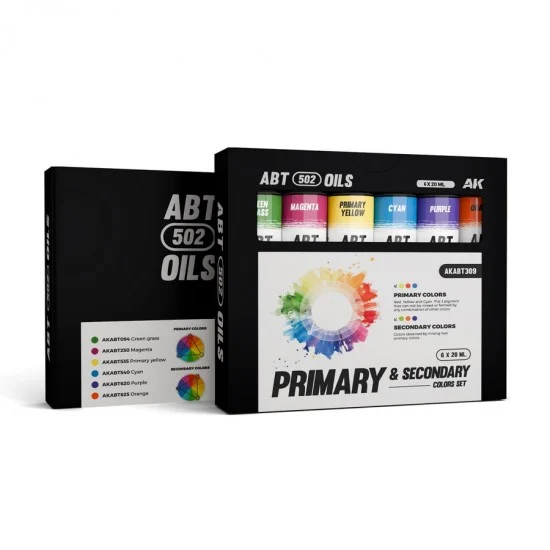Abteilung 502 ABT309 Oil Paint Set - Primary and Secondary Colours (6x 20ml)