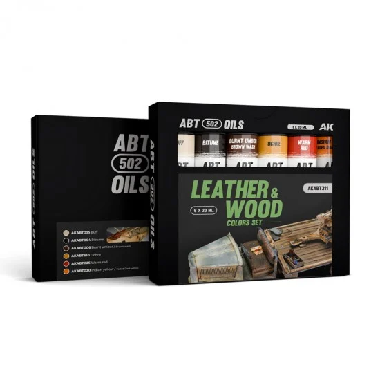 Abteilung 502 ABT311 Oil Paint Set - Leather and Wood Colours (6x 20ml)