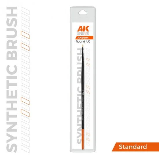 AK Interactive AKB004 Synthetic Brush - Round #4/0 (for models and miniatures)