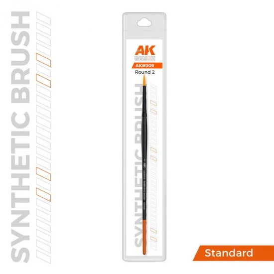 AK Interactive AKB009 Synthetic Brush - Round #2 (for models and miniatures)