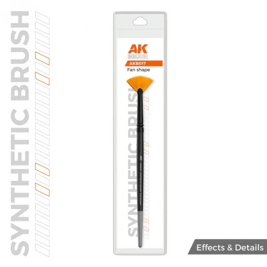 AK Interactive AKB017 Synthetic Brush - Fan Shape (for models and miniatures)