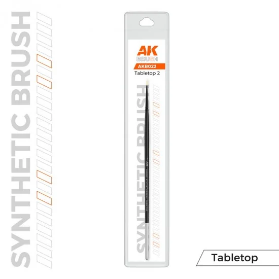 AK Interactive AKB022 Synthetic Tabletop Brush #2 (for models and miniatures) - Hobby & Model Paints