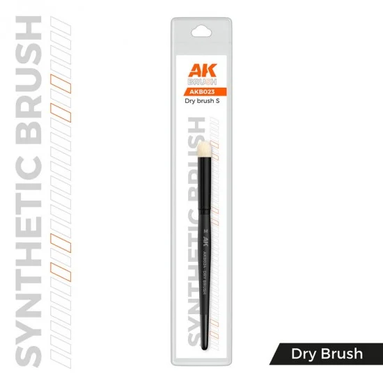 AK Interactive AKB023 Synthetic Dry Brush #S (for models and miniatures) - Hobby & Model Paints