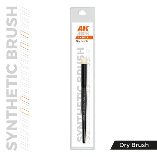 AK Interactive AKB025 Synthetic Dry Brush #L (for models and miniatures) - Hobby & Model Paints