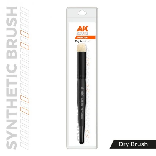 AK Interactive AKB026 Synthetic Dry Brush #XL (for models and miniatures) - Hobby & Model Paints