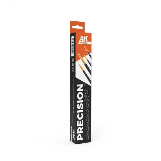 AK Interactive AKB105 Precision Brushes Set (4 different brushes) - Hobby & Model Paints