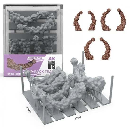 AK Interactive BIT0016 Wargames Basing Bit - Special Effects #Jump-Pack Trail FX (6pcs)