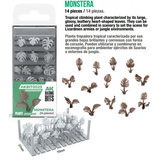 AK Interactive BIT0025 Plants - Monstera (14pcs)