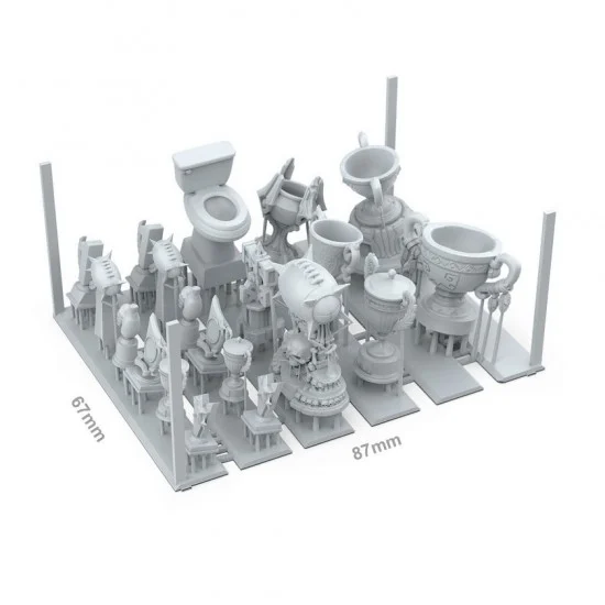 AK Interactive BIT0037 Wargame Scenery Basing Bits - Fantasy Football Trophies (20pcs)