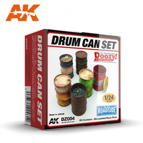 AK Interactive DZ004 1/24 Drum Can Set (resin) - Scenics & Diorama