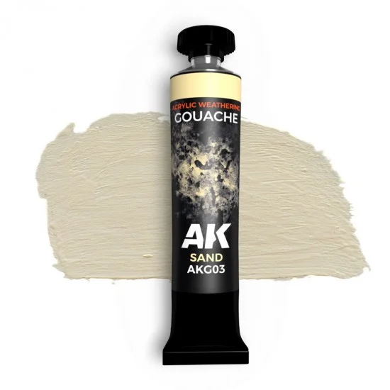 AK Interactive AKG03 Acrylic Weathering Gouache Paint - Sand (20ml)