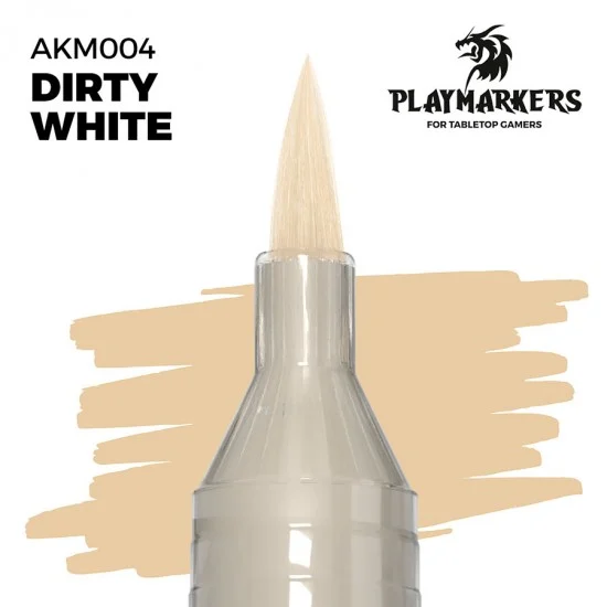 AK Interactive M004 Acrylic Paint Marker for Tabletop Gamers - Dirty White #PLAY MARKERS